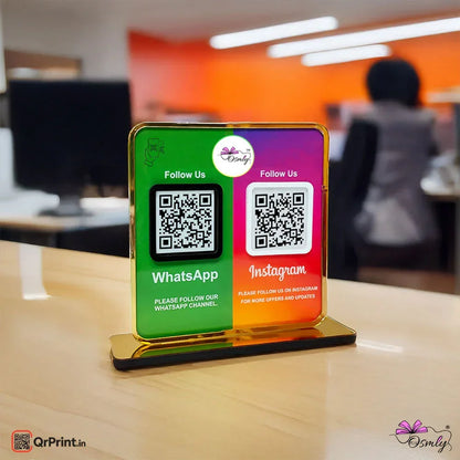 Acrylic WhatsApp Instagram Qr Stand - OSMLY