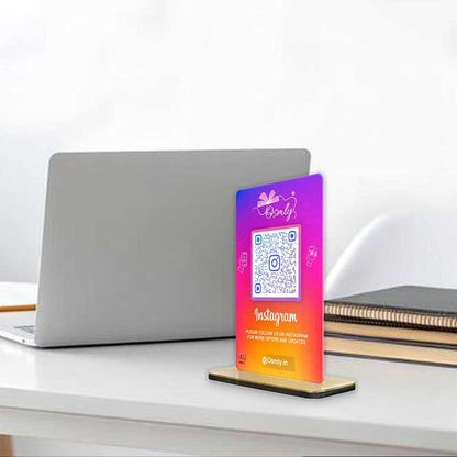 NFC Enabled Instagram QR Stand