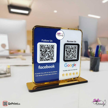 Facebook Google QR Review Stand - OSMLY