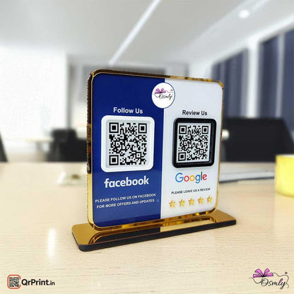 Facebook Google QR Review Stand - OSMLY