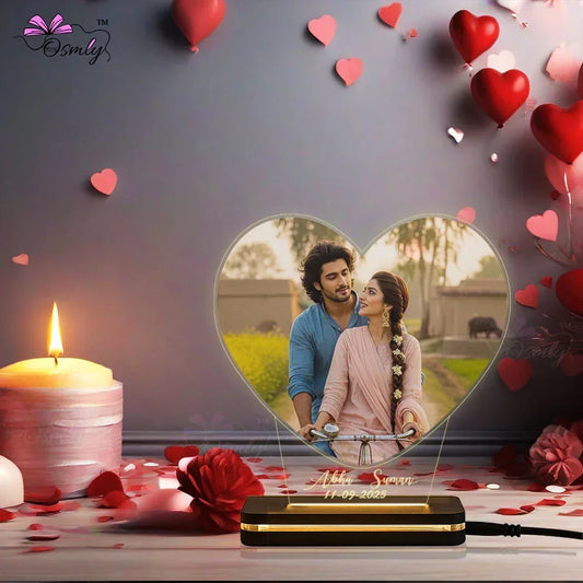 customizedAcrylicHeartPhotoLamp - OSMLY