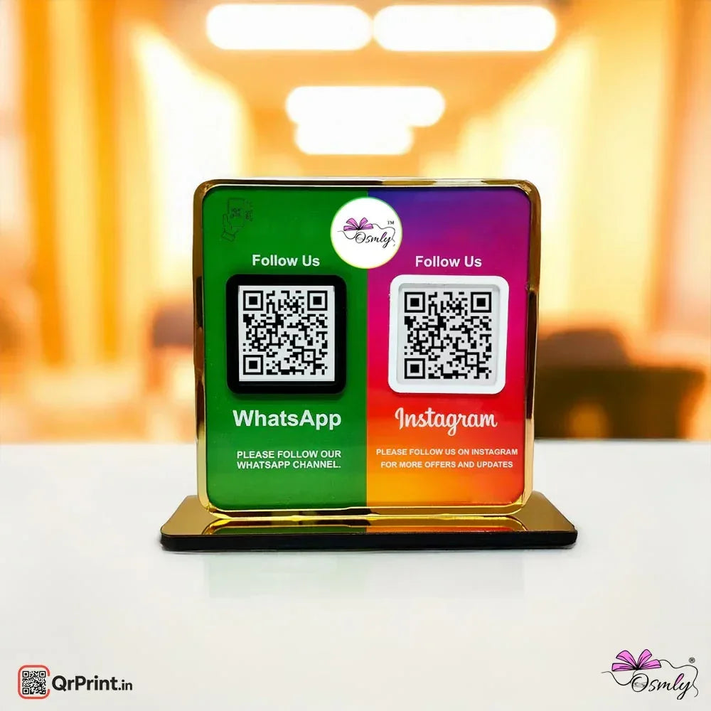 Acrylic WhatsApp Instagram Qr Stand - OSMLY