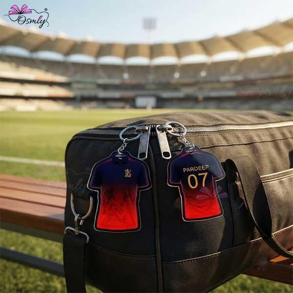 RCB IPL Cricket Keychain