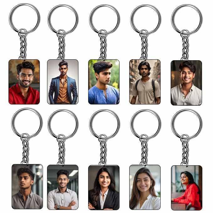 Rectangular Photo Keychain