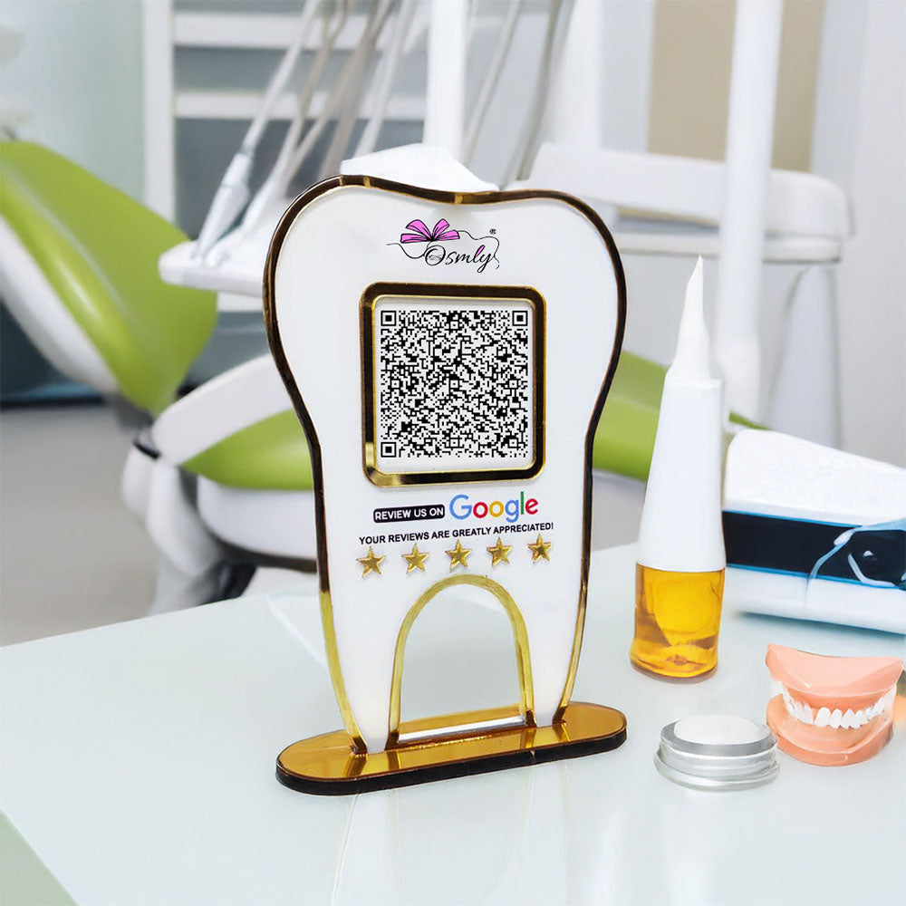 Tooth Shape Dentist QR Stand - OSMLY