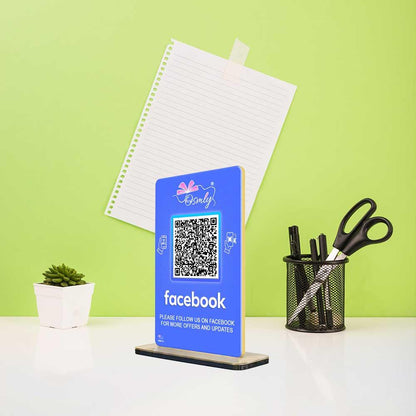 NFC Enabled Facebook QR Stand