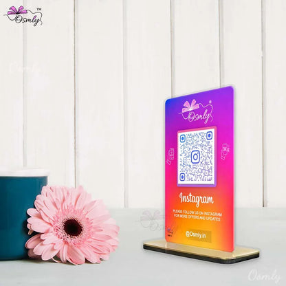 NFC Enabled Instagram QR Stand