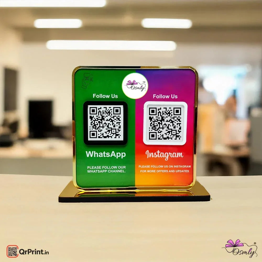 Acrylic WhatsApp Instagram Qr Stand - OSMLY