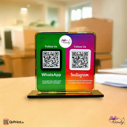 Acrylic WhatsApp Instagram Qr Stand - OSMLY