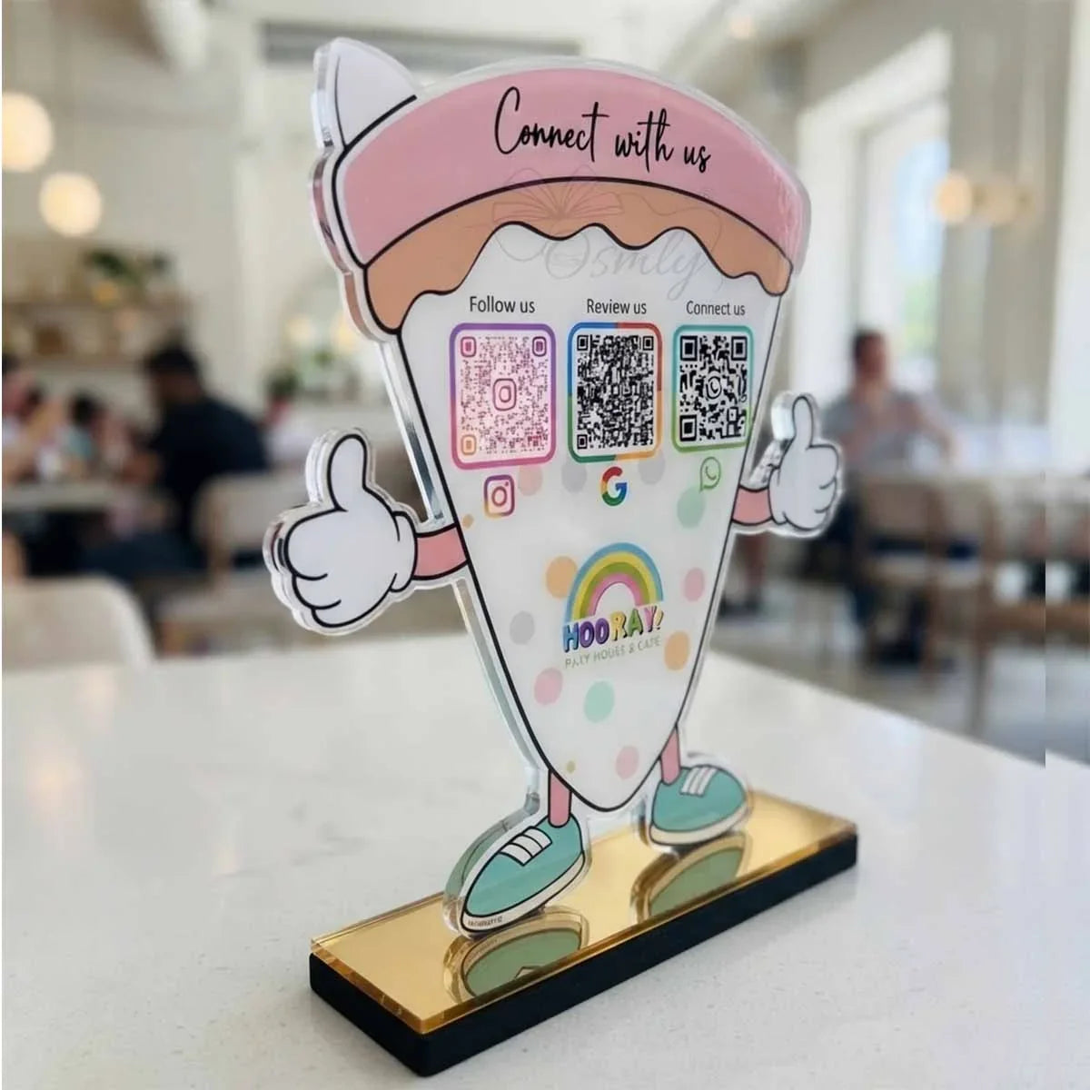 Customized Pizza QR Stand