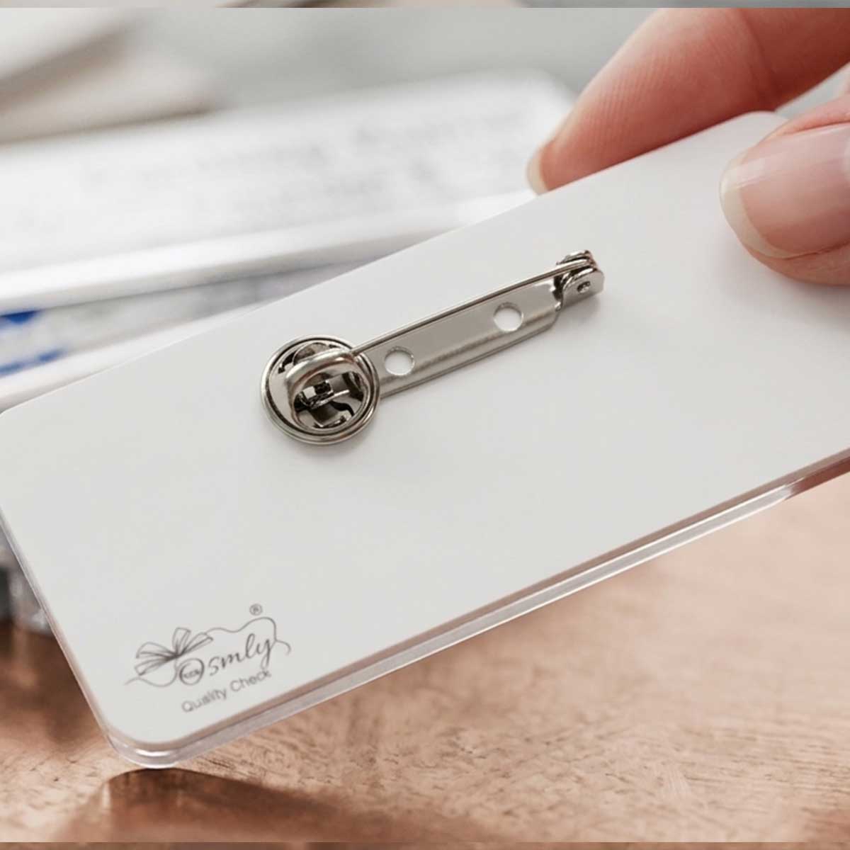 Rectangular Customized Acrylic Badge
