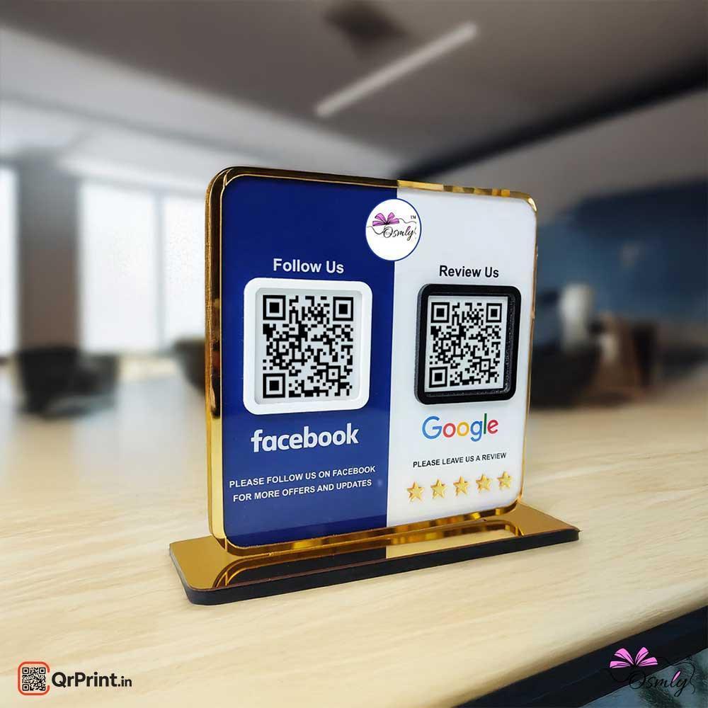 Facebook Google QR Review Stand - OSMLY