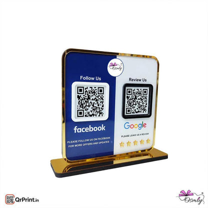 Facebook Google QR Review Stand - OSMLY