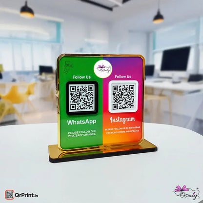 Acrylic WhatsApp Instagram Qr Stand - OSMLY