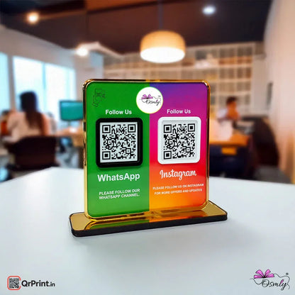 Acrylic WhatsApp Instagram Qr Stand - OSMLY