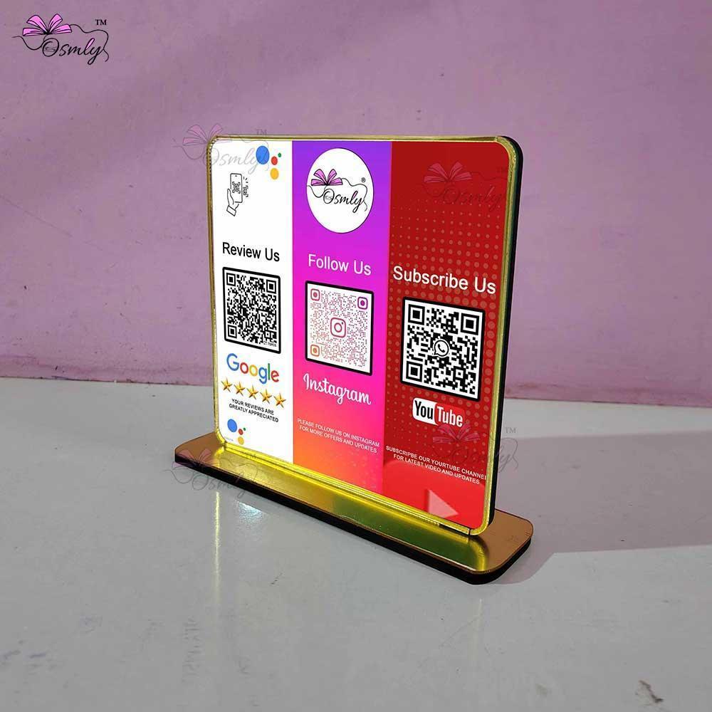 Customized Social QR Stand - OSMLY