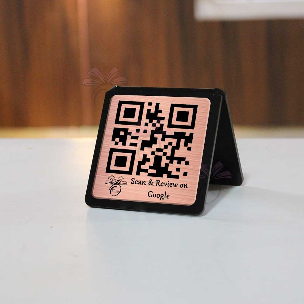 Single Rose Gold Acrylic QR Stand - OSMLY