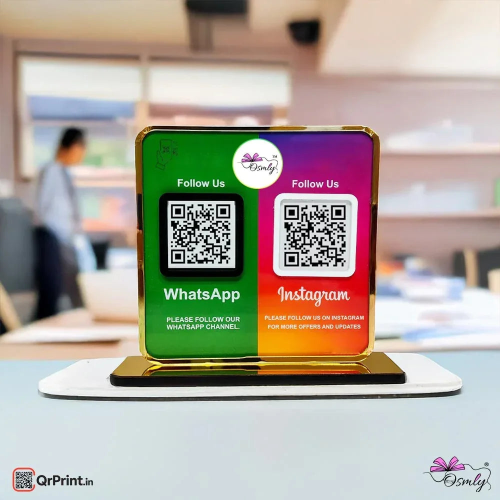 Acrylic WhatsApp Instagram Qr Stand - OSMLY