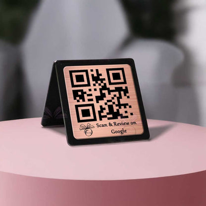 Single Rose Gold Acrylic QR Stand - OSMLY