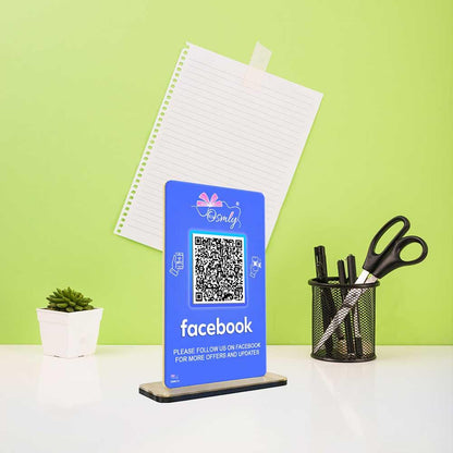 NFC Enabled Facebook QR Stand