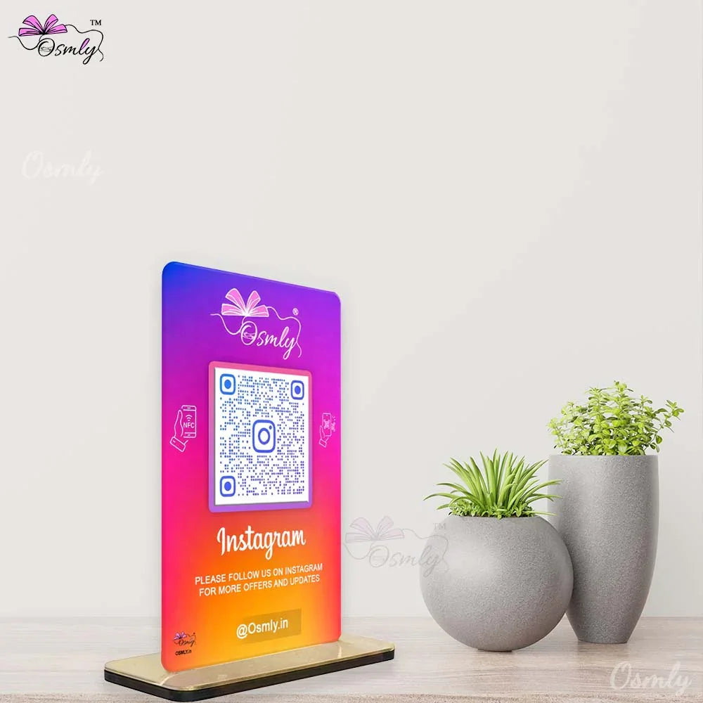 NFC Enabled Instagram QR Stand