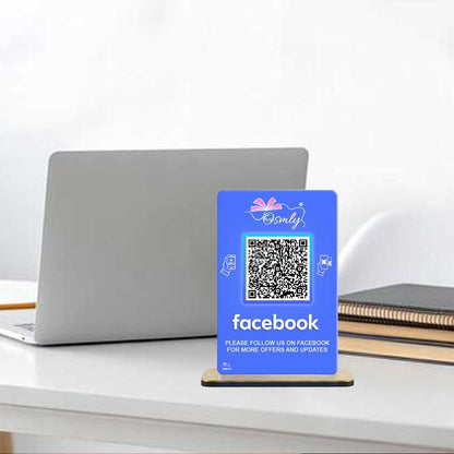 NFC Enabled Facebook QR Stand