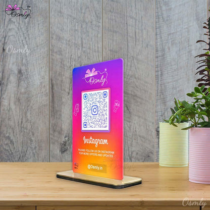 NFC Enabled Instagram QR Stand