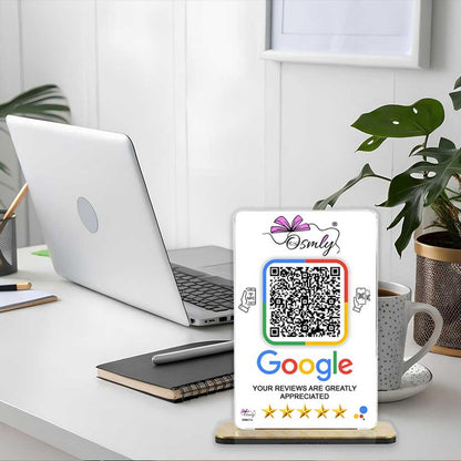 NFC Google Review QR Stand