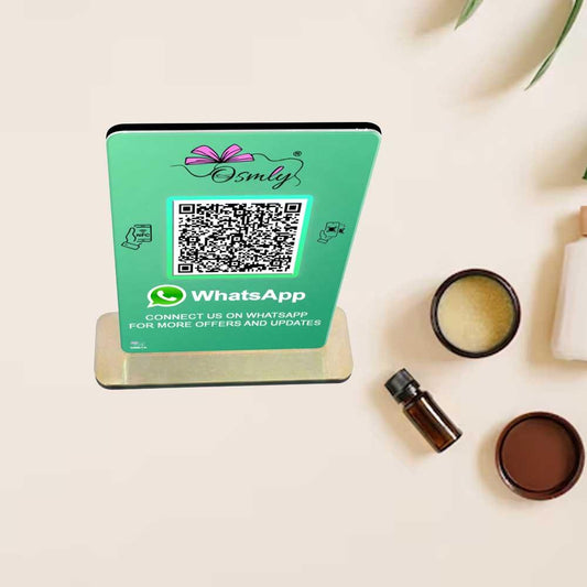 NFC-enabled WhatsApp QR stands