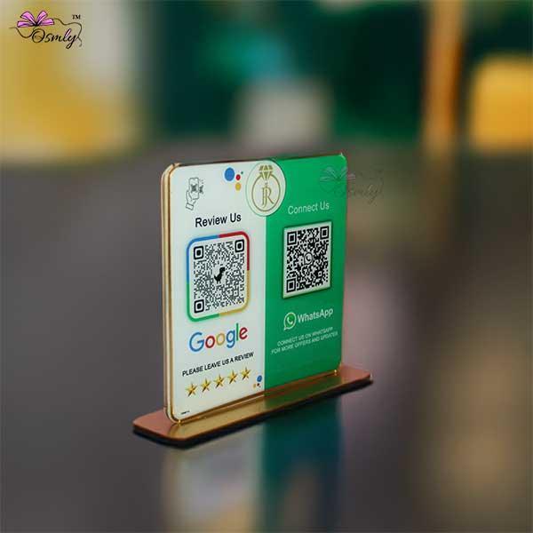 WhatsApp Google QR Review Stand - OSMLY