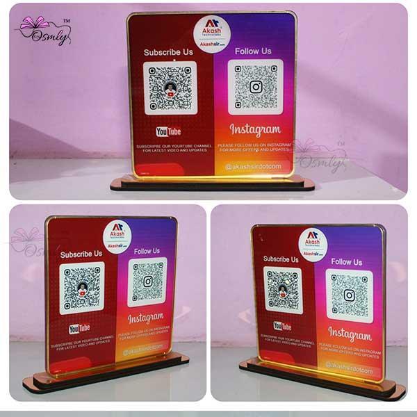 YouTube Instagram QR Stand - OSMLY